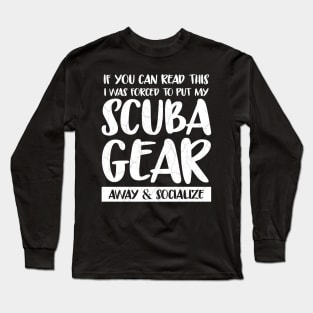 Funny Scuba Diving TShirt Diver Gift Scuba Gear Dive Flag Long Sleeve T-Shirt